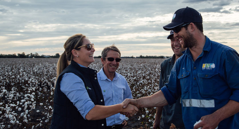 Meeting our growers to review the cotton crop in Australia where Olam is the largest merchant in the country