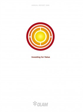 Annual Report 2009: Investing for Value, Olam.