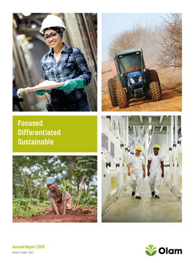 Annual Report 2015: Focused Differentiated Sustainable, Olam.