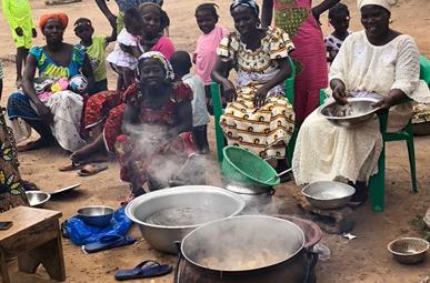 Female farmers in rural Cote d'Ivoire, West Africa, Olam.