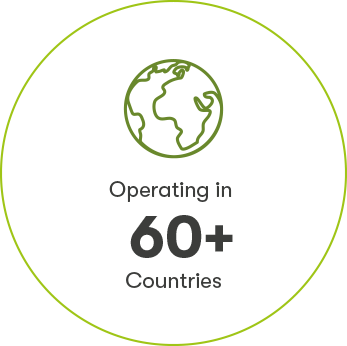 Operating in over 60 countries